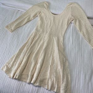Abercrombie & Fitch size M Cream / Off-White Lacey Skater Dress